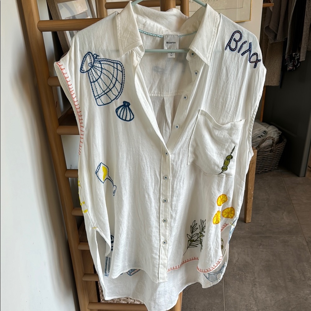 Maeve Embroidery Top